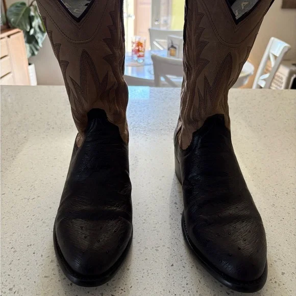 Tecovas The Weston-Chocolate Ostrich - Picture 2 of 10